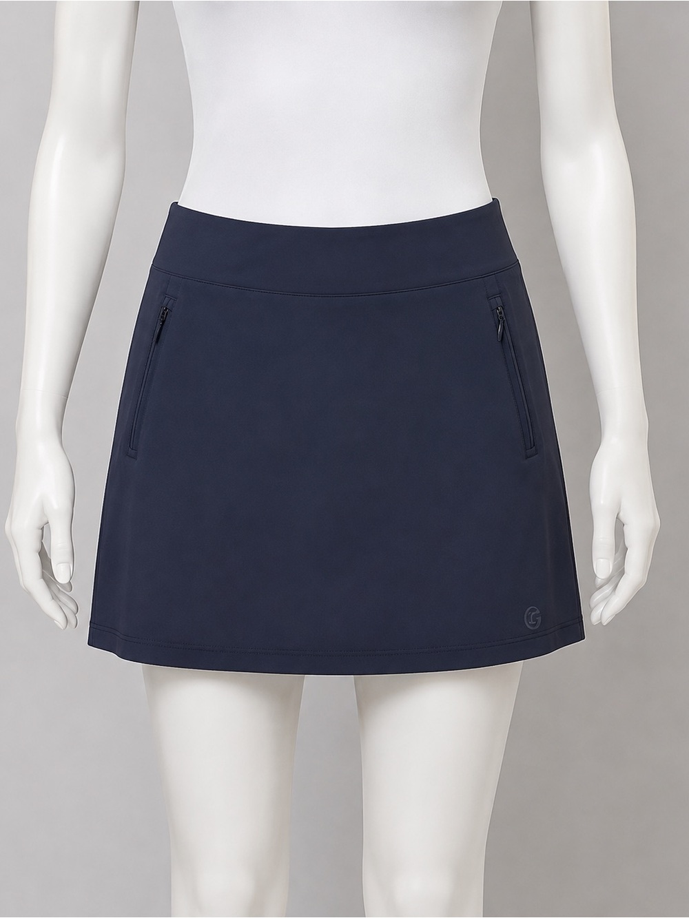 G/FORE Navy Performance Mini Skort with Zip Pockets READ DESCRIPTION